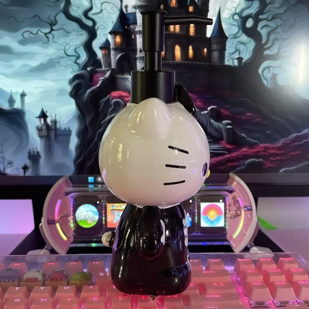 Hello Kitty Soap Pump Lotion Dispenser WhiteBlack 2024 Sanrio Halloween Skeleton